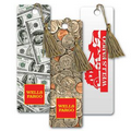 PET Bookmark w/ 3D Lenticular Images of Dollars and Coins (Blank)